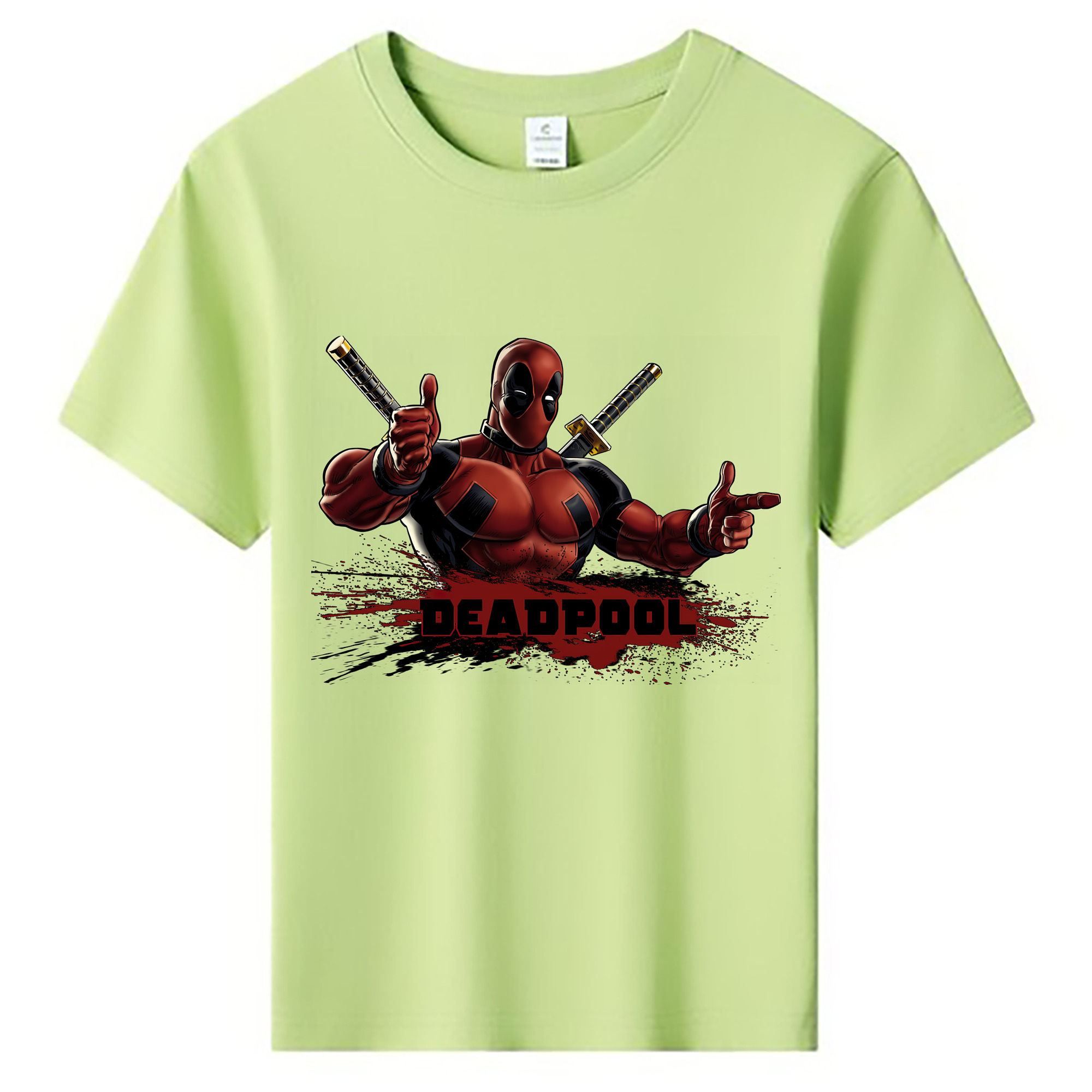 （画像用） Deadpool デッドプール 綿100％キッズTシャツ（フロントプリント）